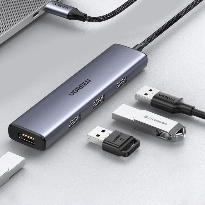 Концентратор USB Type-C Ugreen Gray (CM473) 4xUSB 3.2