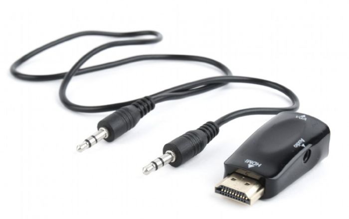 Адаптер Cablexpert HDMI - VGA V 1.4 (M/F), Black (A-HDMI-VGA-02)