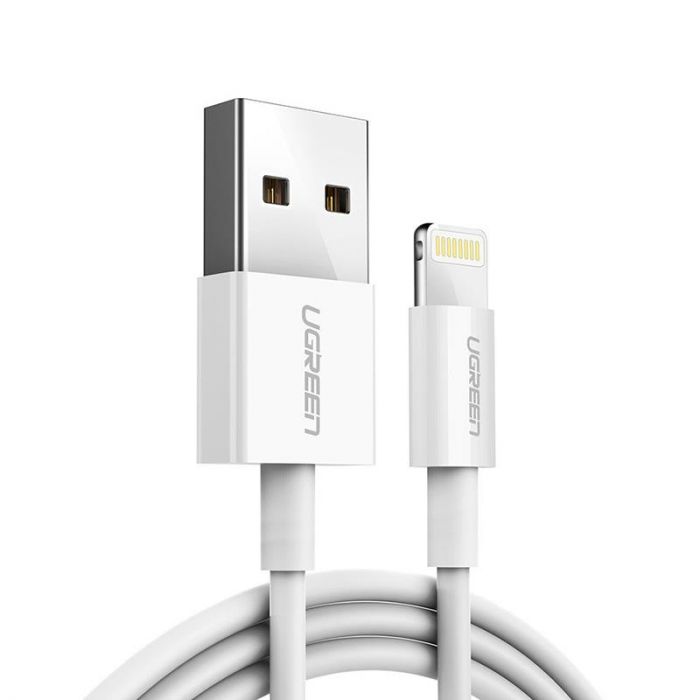 Кабель Ugreen US155 USB - Lightning (M/M), 2 м, White (20730)