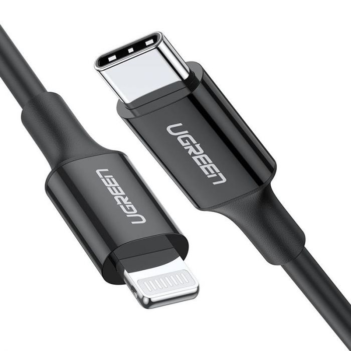 Кабель Ugreen US171 USB Type-C - Lightning (M/M), 1 м, Black (60751)