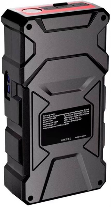 Пусковий пристрій для автомобілів ХоКо FNNEMGE series FG601 24000mAh Car Jump Starter Black (XK-FG601)