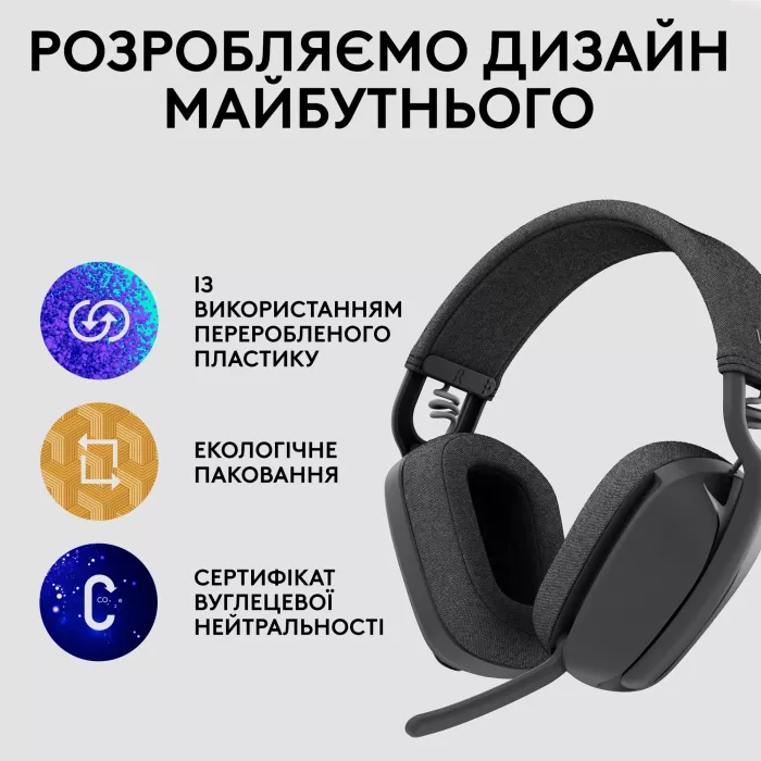 Bluetooth-гарнітура Logitech Zone Vibe Wireless MS Graphite (981-001157)