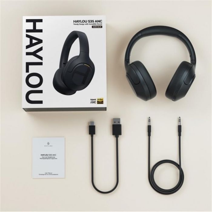 Bluetooth-гарнітура Haylou S35 ANC Over Ear Blue (HAYLOU-S35-BL)