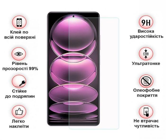 Захисне скло BeCover для Xiaomi Redmi Note 12 Pro/12 Pro 5G/12 Pro Plus Crystal Clear Glass 3D (709271)