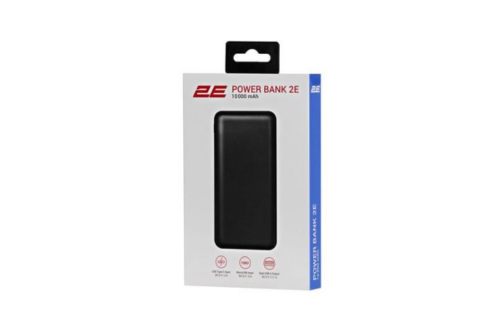 Універсальна мобільна батарея 2E 10000mAh Black (2E-PB1005-BLACK)