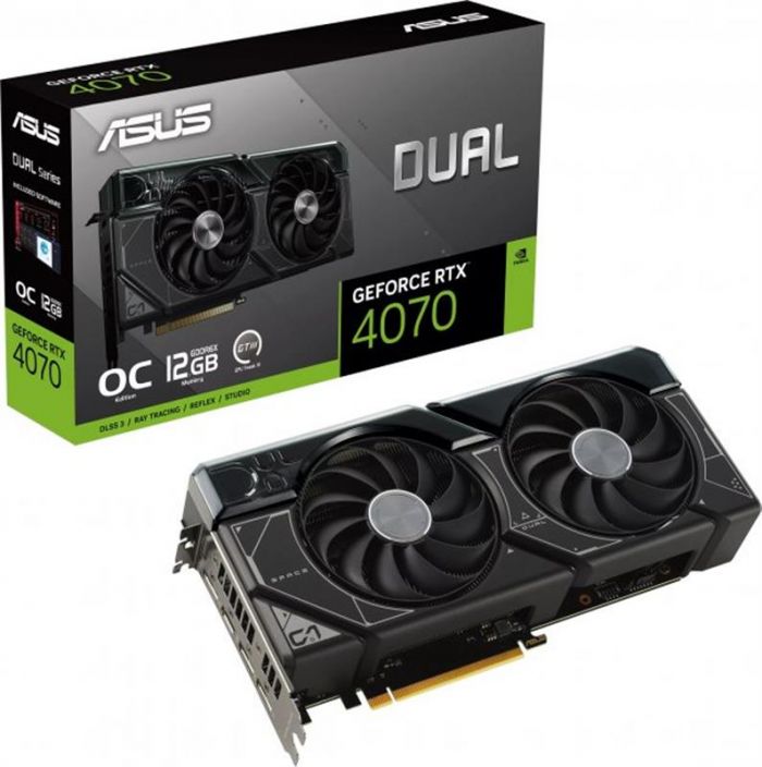 Відеокарта GF RTX 4070 12GB GDDR6X Dual OC Asus (DUAL-RTX4070-O12G)