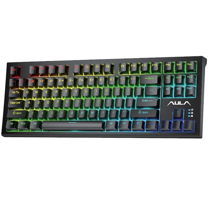 Клавіатура Aula Mechanical F3032 Black, 21 Yellow Keys KRGD Red (6948391204673)