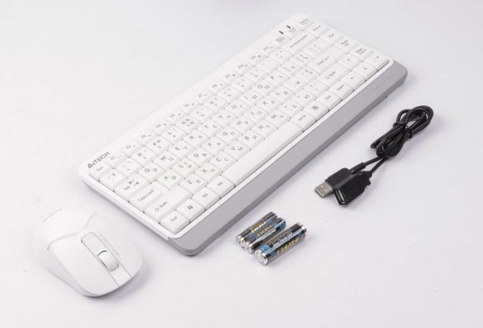 Комплект (клавіатура, мишка) бездротовий A4Tech FG1112 White USB