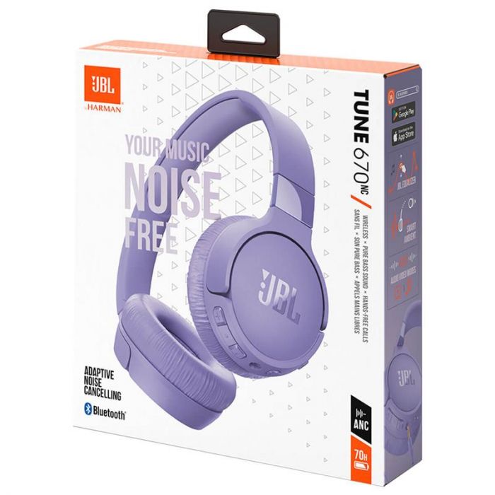 Bluetooth-гарнітура JBL Tune 670NC Purple (JBLT670NCPUR)