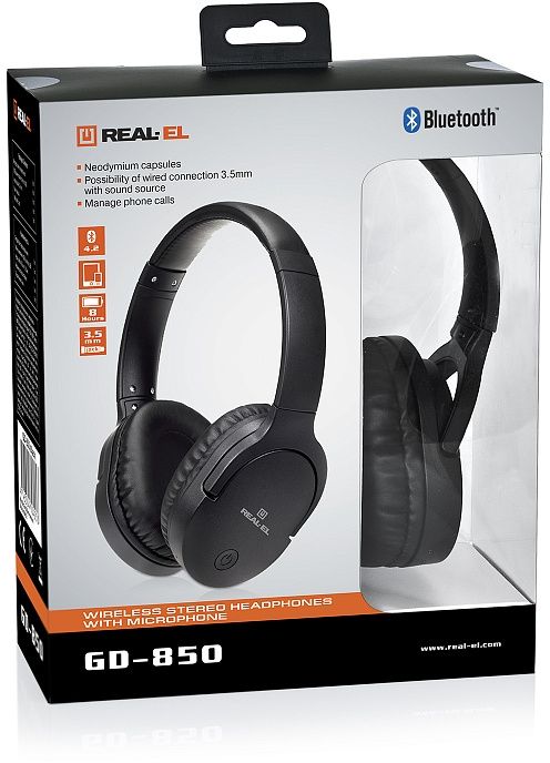 Bluetooth-гарнітура REAL-EL GD-850 Black