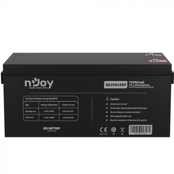 Акумуляторна батарея Njoy GE25012KF 12V 250AH (BTVGCBEOGHYKFCW01B) GEL