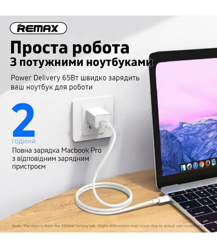 Кабель Remax Marlik Series Power Delivery Type-C to Type-C 65W White (RC-191)