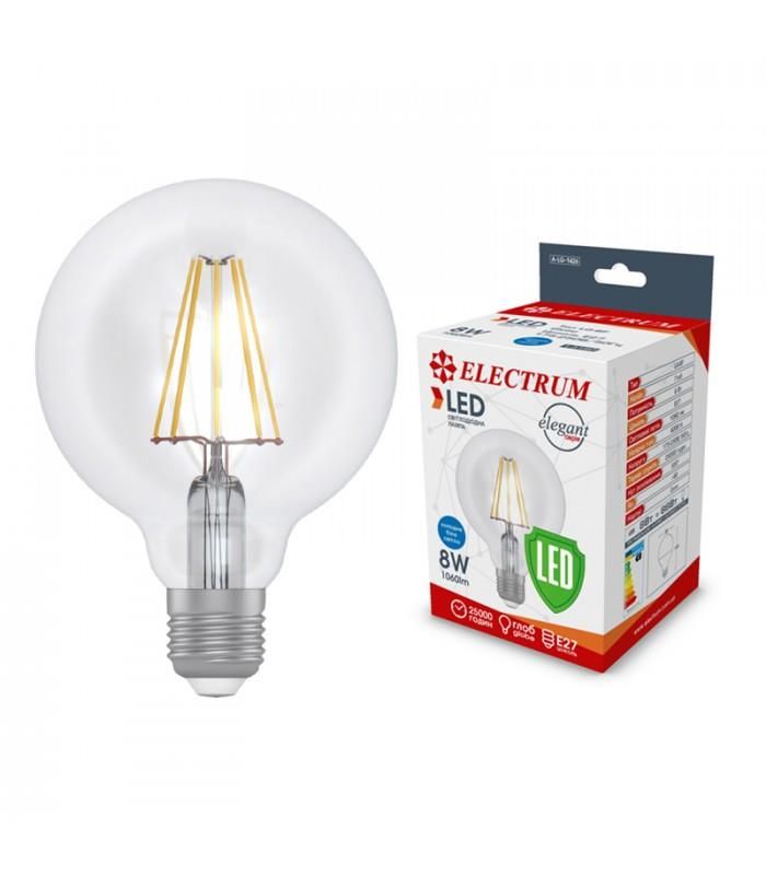 Лампа світлодіодна глоб-ретро Electrum Filament 8W E27 4000K (A-LG-1426)