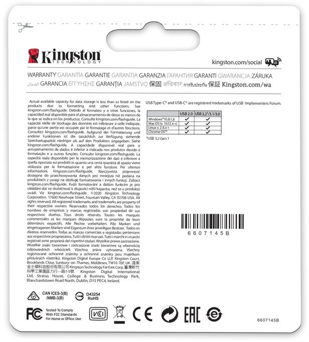 Флеш-накопичувач USB3.2 64GB Type-C Kingston DataTraveler microDuo 3C (DTDUO3CG3/64GB)