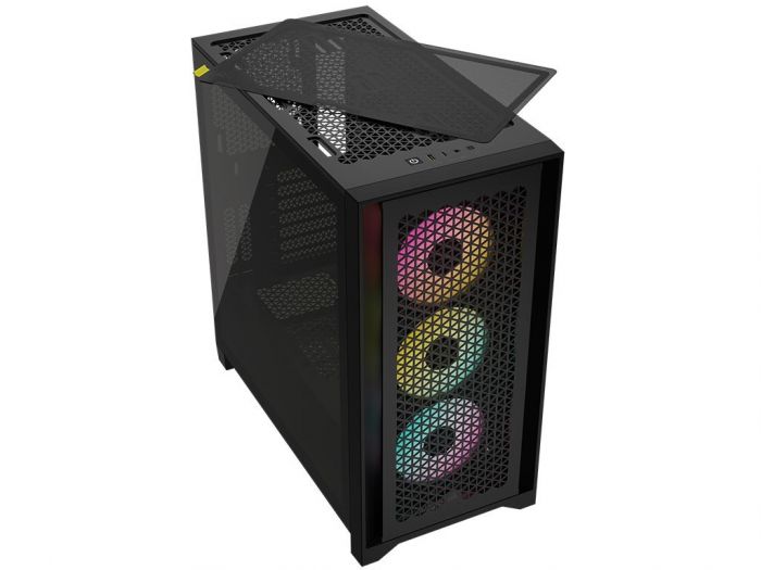 Корпус Corsair iCUE 4000D RGB AirFlow Tempered Glass Black (CC-9011240-WW) без БЖ