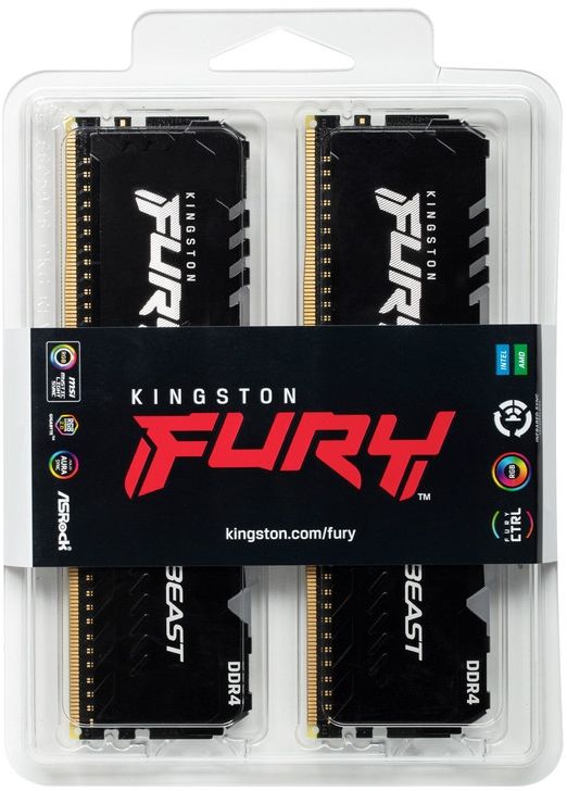 Модуль пам`яті DDR4 2x8GB/3200 Kingston Fury Beast RGB (KF432C16BBAK2/16)