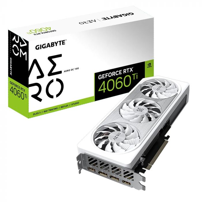 Відеокарта GF RTX 4060 Ti 16GB GDDR6 Aero OC Gigabyte (GV-N406TAERO OC-16GD)  