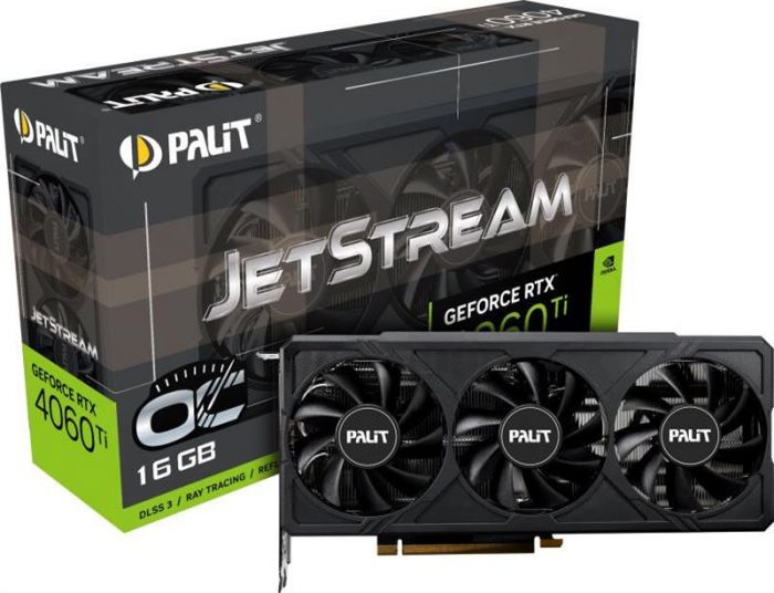 Відеокарта GF RTX 4060 Ti 16GB GDDR6 JetStream OC Palit (NE6406TU19T1-1061J)