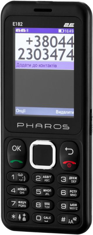 Мобiльний телефон 2E E182 Dual Sim Black (688130245234)