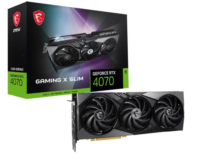 Відеокарта GF RTX 4070 12GB GDDR6X Gaming X Slim MSI (GeForce RTX 4070 GAMING X SLIM 12G)