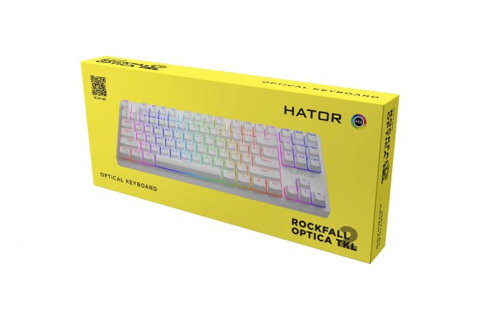 Клавіатура Hator Rockfall 2 Optica TKL Black White (HTK-731)