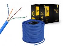 Кабель вита пара Cablexpert (UPC-5004E-SOL-B) CAT5e, алюміній під міддю (CCA з AWG24), неекранований, блакитний, 305м