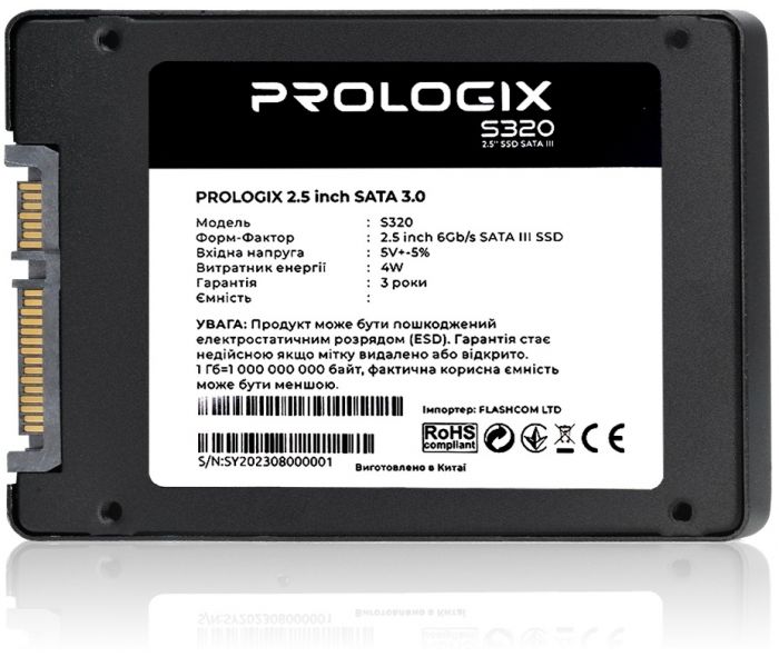 Накопичувач SSD  240GB Prologix S320 2.5" SATAIII TLC (PRO240GS320)