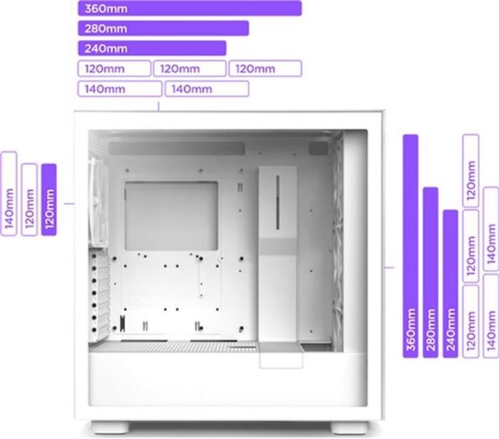 Корпус NZXT H7 Elite RGB White (CM-H71EW-02) без БЖ