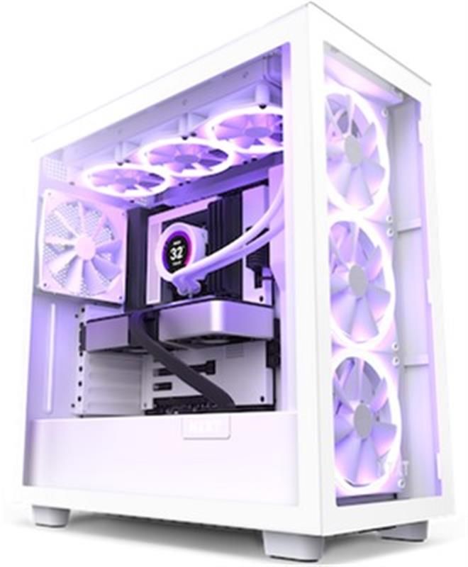 Корпус NZXT H7 Flow RGB White (CM-H71FW-R1) без БЖ