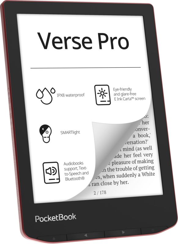 Електронна книга PocketBook 634 Verse Pro Passion Red (PB634-3-CIS)