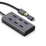 USB-хаб Promate EzHub Grey 7 ports