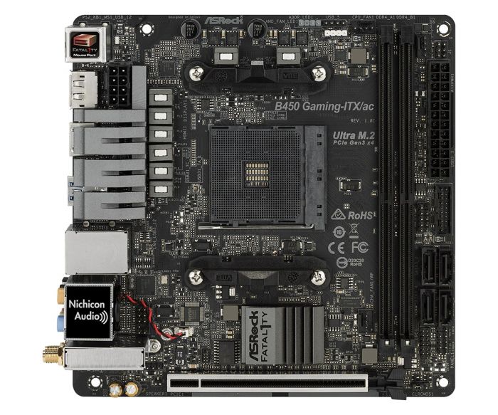 Материнська плата ASRock B450 Gaming-ITX/AC Socket AM4