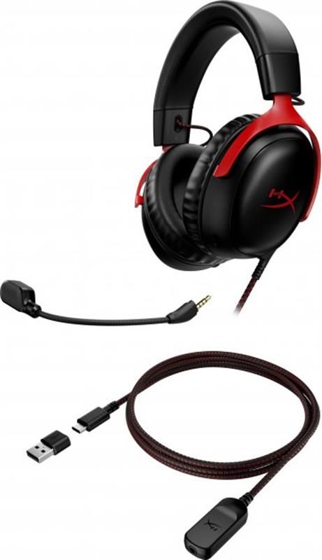 Гарнiтура HyperX Cloud III Black/Red (727A9AA)