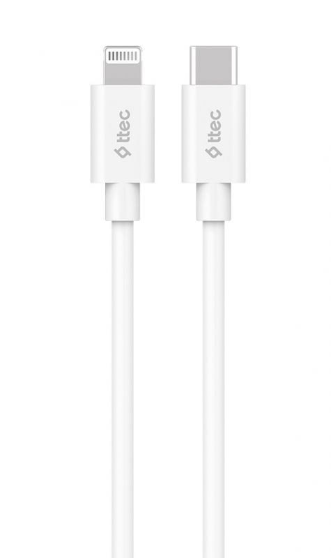 Кабель Ttec USB Type-C - Lightning (M/M), 1.5 м, White (2DKM04B)