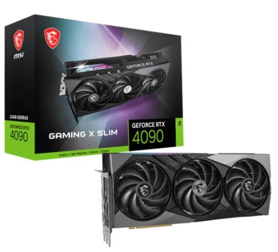 Відеокарта GF RTX 4090 24GB GDDR6X Gaming X Slim MSI (GeForce RTX 4090 GAMING X Slim 24G)