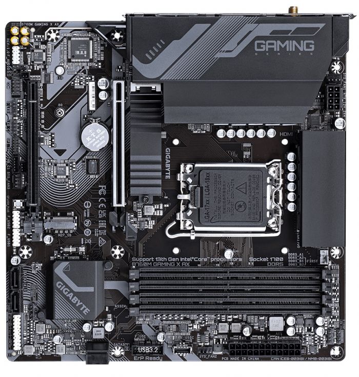 Материнська плата Gigabyte B760M Gaming X AX Socket 1700