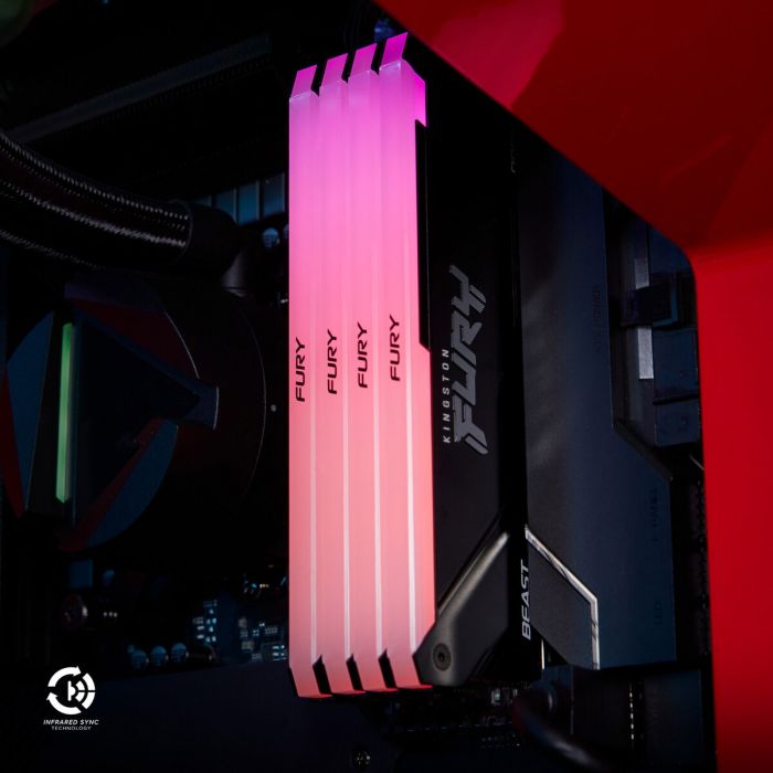 Модуль пам`яті DDR4 16GB/3200 Kingston Fury Beast RGB (KF432C16BB12A/16)