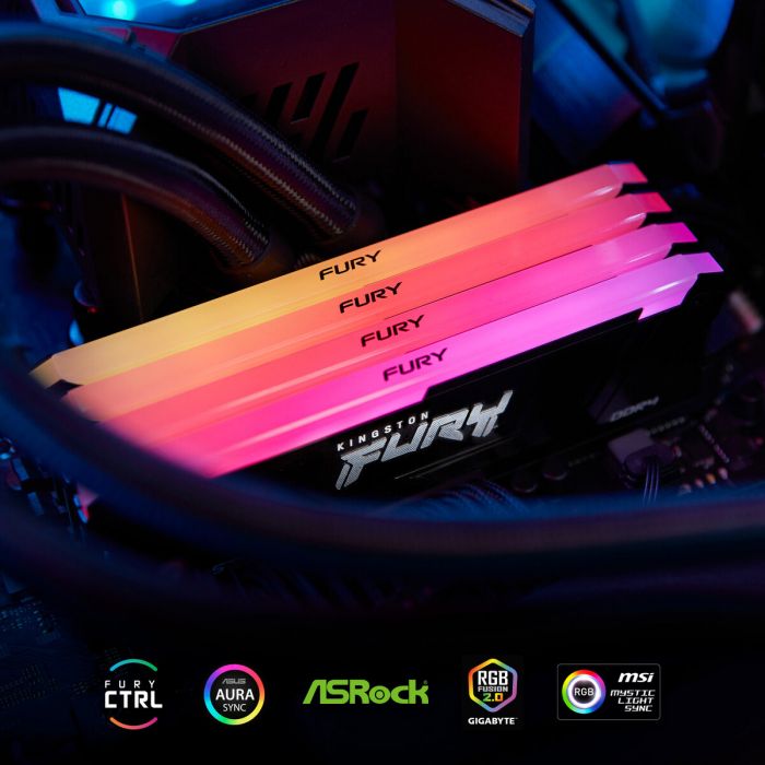 Модуль пам`яті DDR4 8GB/3200 Kingston Fury Beast RGB (KF432C16BB2A/8WP)