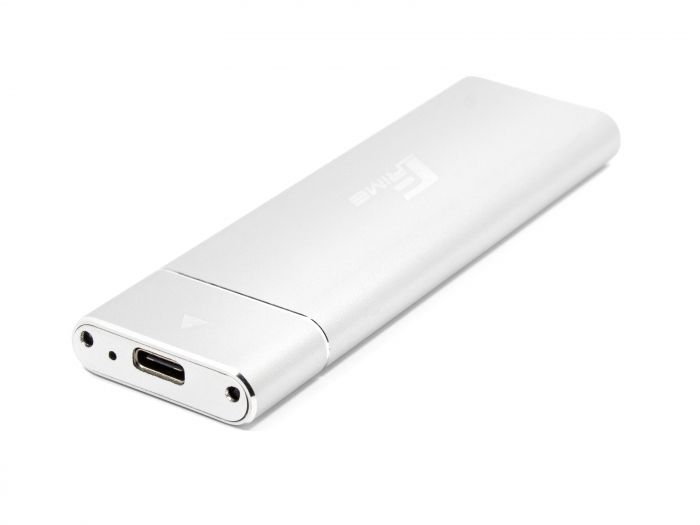 Зовнішня кишеня Frime M.2 NGFF SATA, USB 3.1 Type-C, Metal, Silver (FHE221.M2UC)