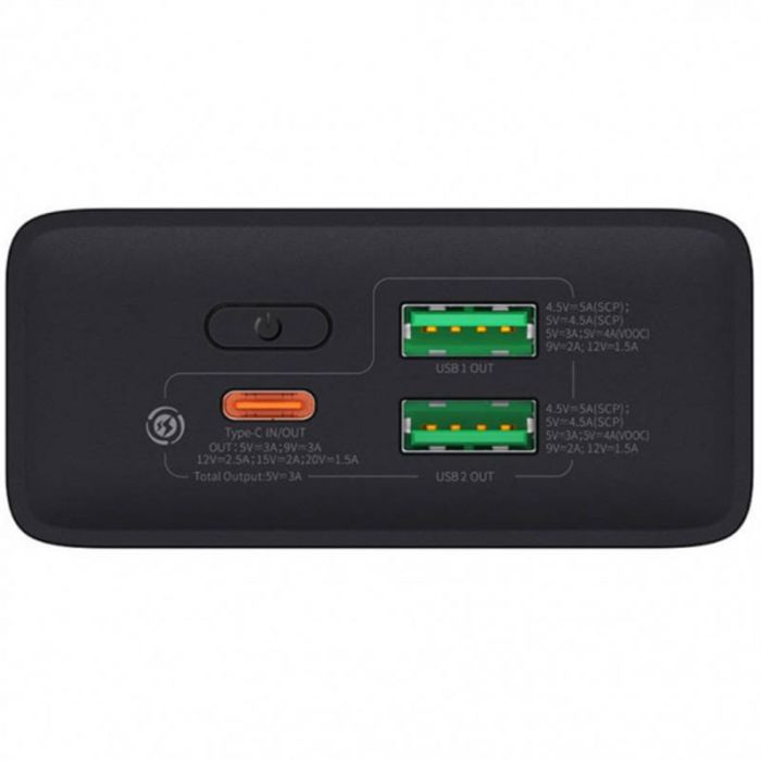 Універсальна мобільна батарея Baseus Adaman2 20000mAh Black (PPAD050101) (1283126558658)