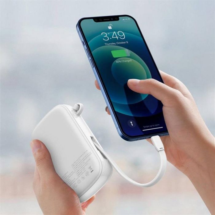 Універсальна мобільна батарея Baseus Qpow Digital Display Quick Charging Power Bank 20W 20000mAh White (PPQD-H02) (1283126558955)