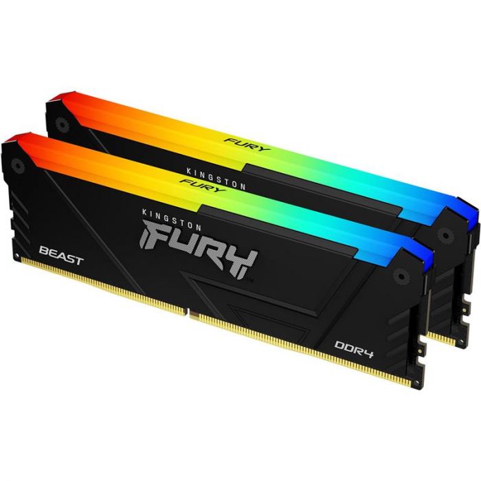Модуль пам`яті DDR4 2x8GB/3200 Kingston Fury Beast RGB (KF432C16BB2AK2/16WP)