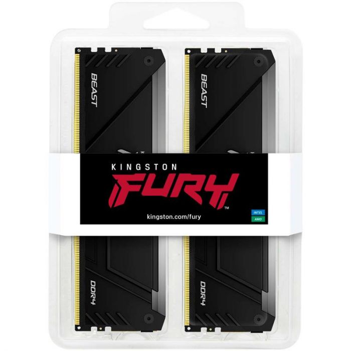 Модуль пам`яті DDR4 2x8GB/3200 Kingston Fury Beast RGB (KF432C16BB2AK2/16WP)