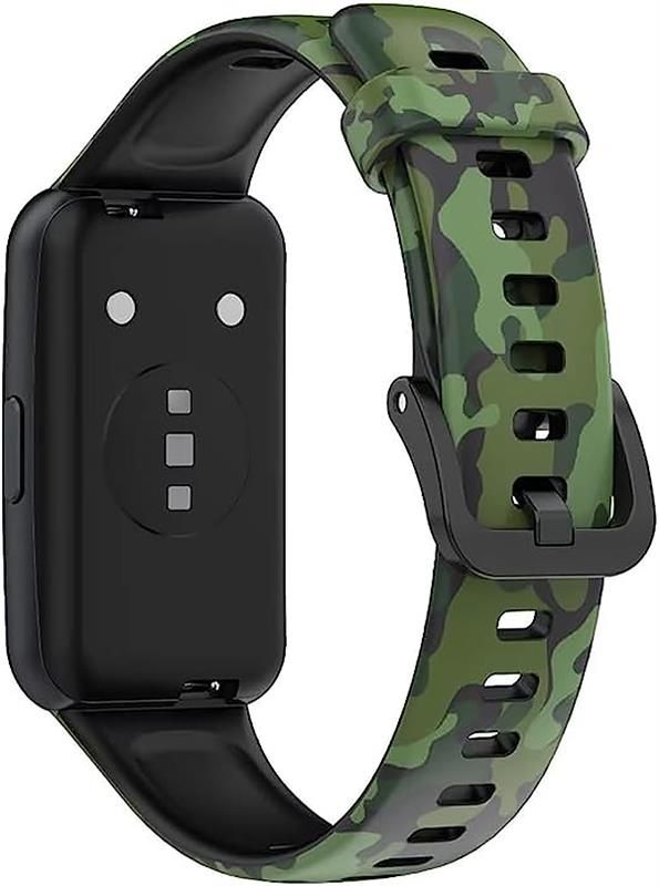 Ремінець BeCover Modern Style для Huawei Band 7/Honor Band 7 Black-Green (709447)