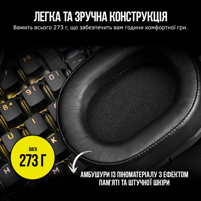 Гарнiтура Corsair HS55 Surround Headset Carbon (CA-9011265-EU)