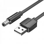 Кабель Vention USB - DC (M/M), 5.5 мм, 1 м, Black (CEYBF)