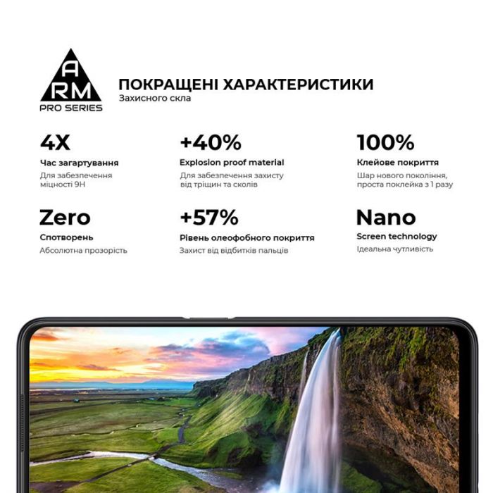 Захисне скло Armorstandart Pro для Oppo A96 Black (ARM61037)