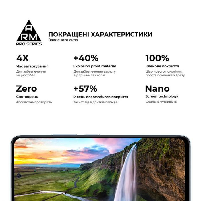 Захисне скло Armorstandart Pro для Xiaomi Redmi 12 Black (ARM66568)