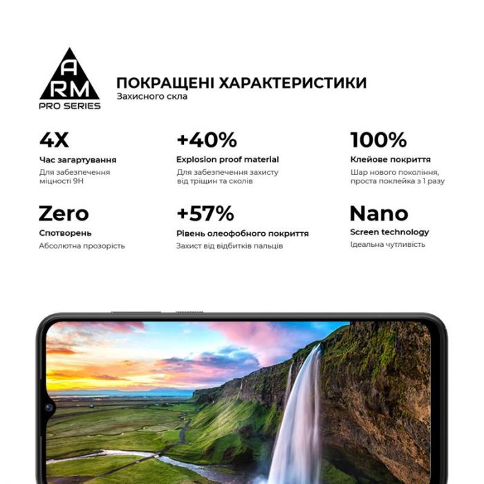 Захисне скло Armorstandart Pro для ZTE Blade A53/A53 Pro Black (ARM68738)