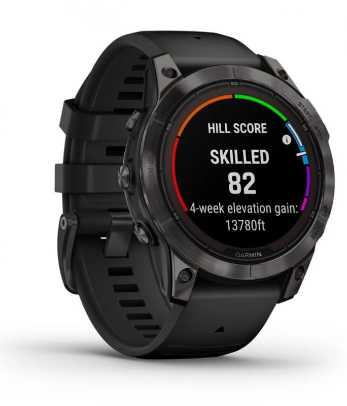 Смарт-годинник Garmin Fenix 7 Pro Sapphire Solar Carbon Gray DLC Titanium with Black Silicone (010-02777-54)